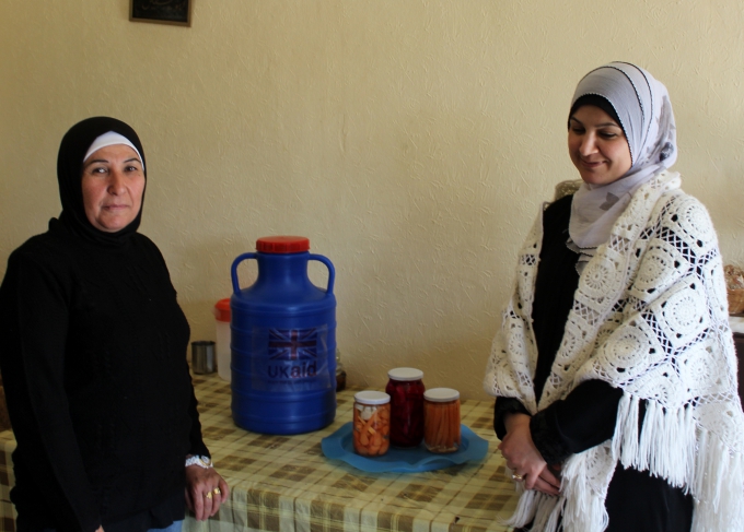 Salwa and Hanan worked together to produce and market pickles